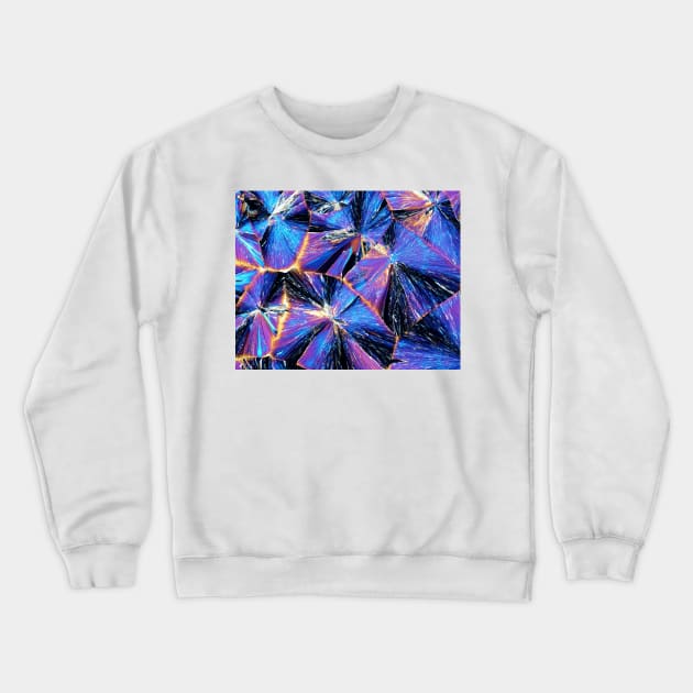 Tartaric acid crystals, light micrograph (C009/5982) Crewneck Sweatshirt by SciencePhoto